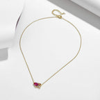 Pink Waterdrop Necklace - Aventus