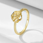 Camellia Flower Promise Ring - Aventus