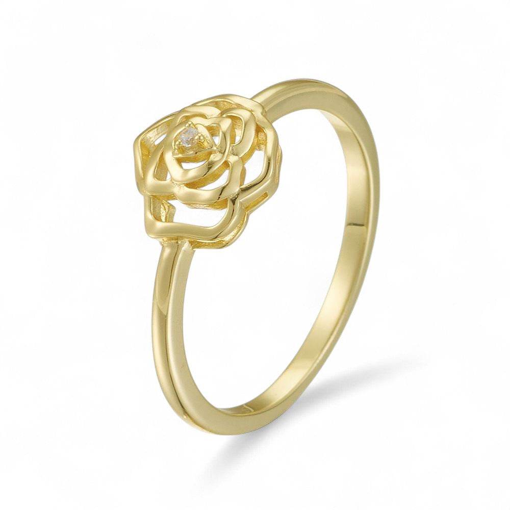 Camellia Flower Promise Ring - Aventus