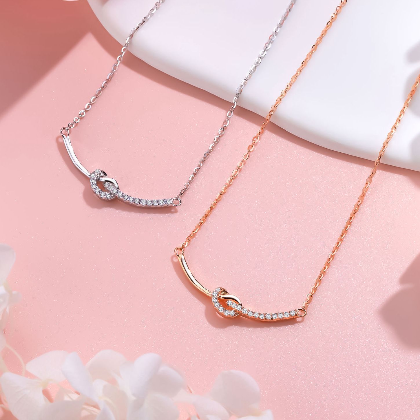 Heart Knot Pendant Necklace