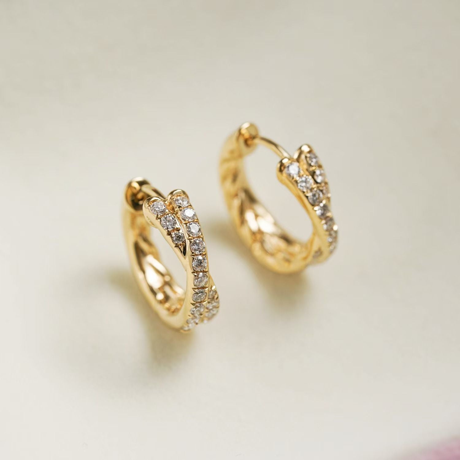 Diamond Embrace Hoop Earrings