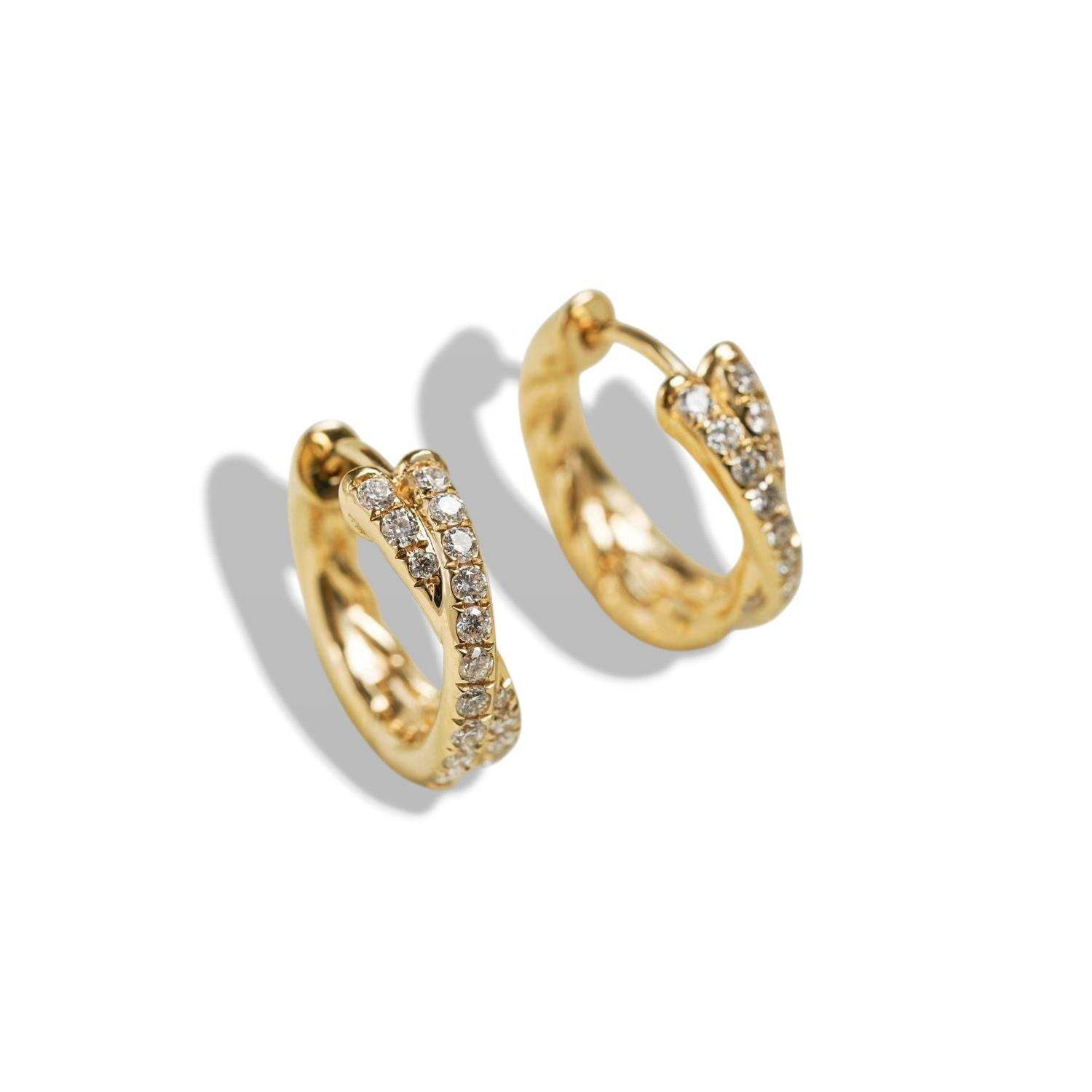Diamond Embrace Hoop Earrings - Aventus