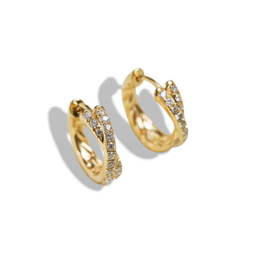 Diamond Embrace Hoop Earrings - Aventus