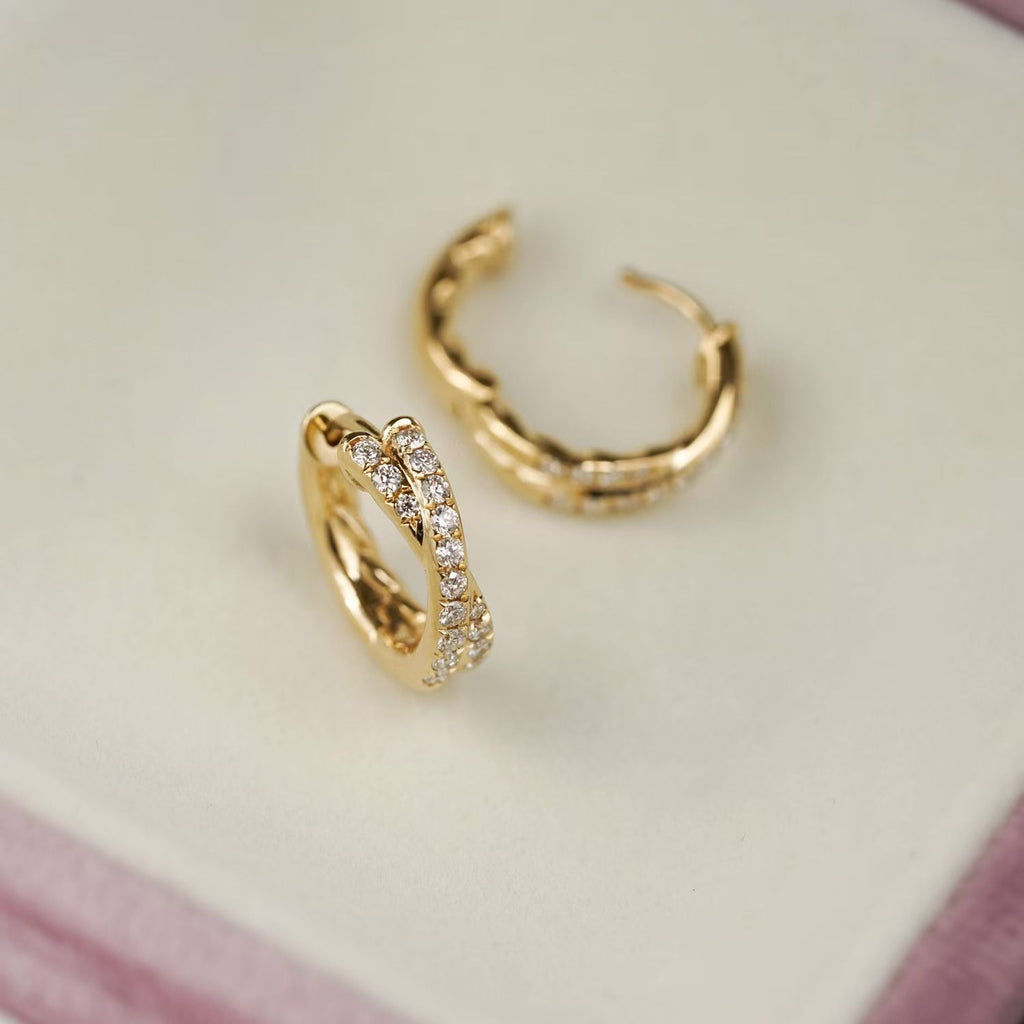 Diamond Embrace Hoop Earrings