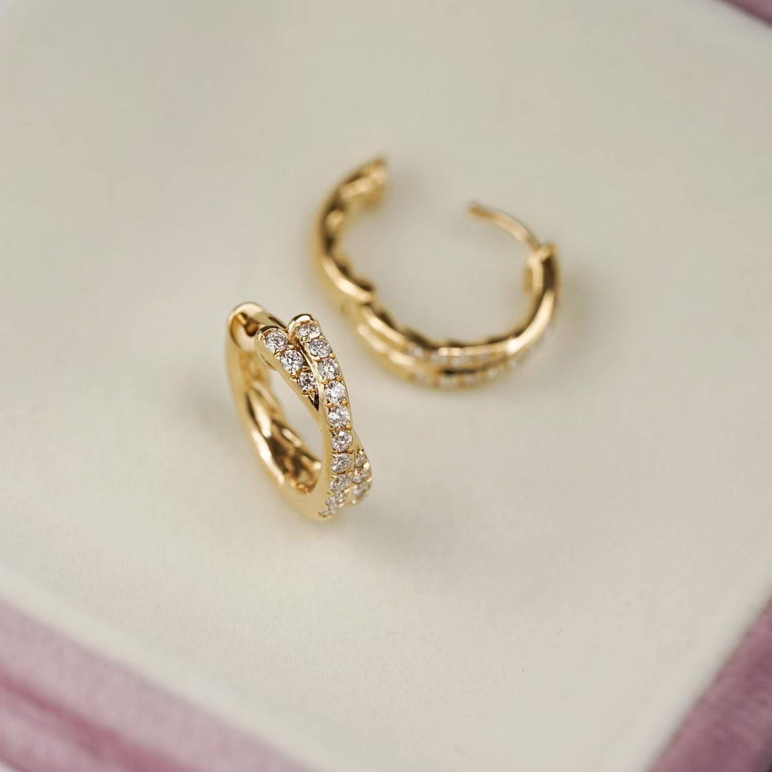 Diamond Embrace Hoop Earrings