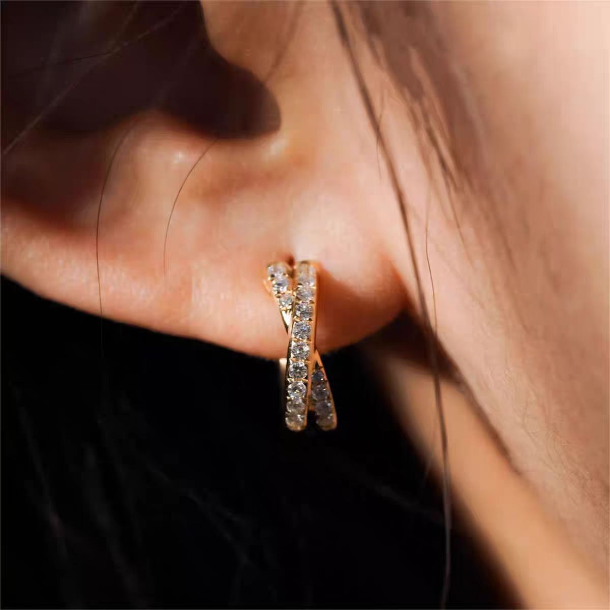 Diamond Embrace Hoop Earrings
