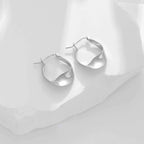 Twisted Circle Hoop Earrings - Aventus