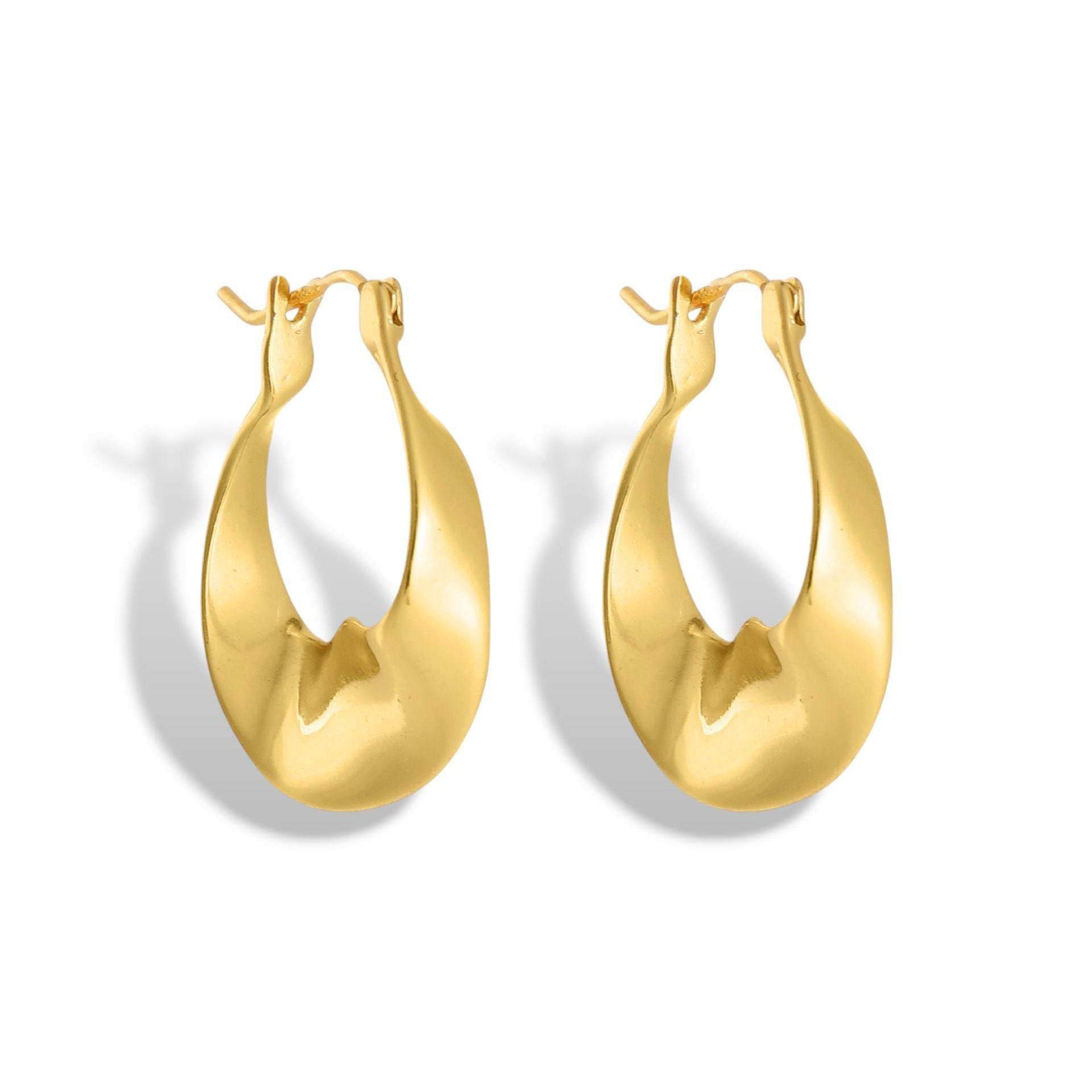 Twisted Circle Hoop Earrings - Aventus