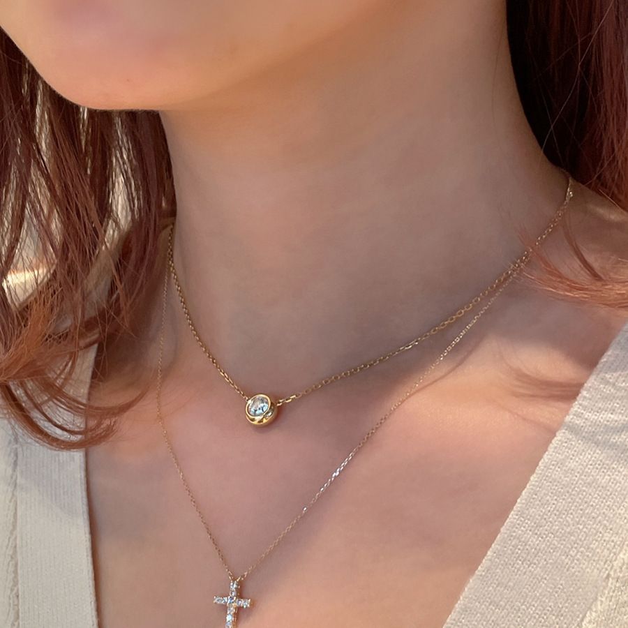 Round Diamond Pendant Necklace