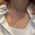 Round Diamond Pendant Necklace