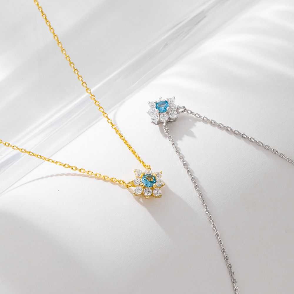 Blue Flower Necklace