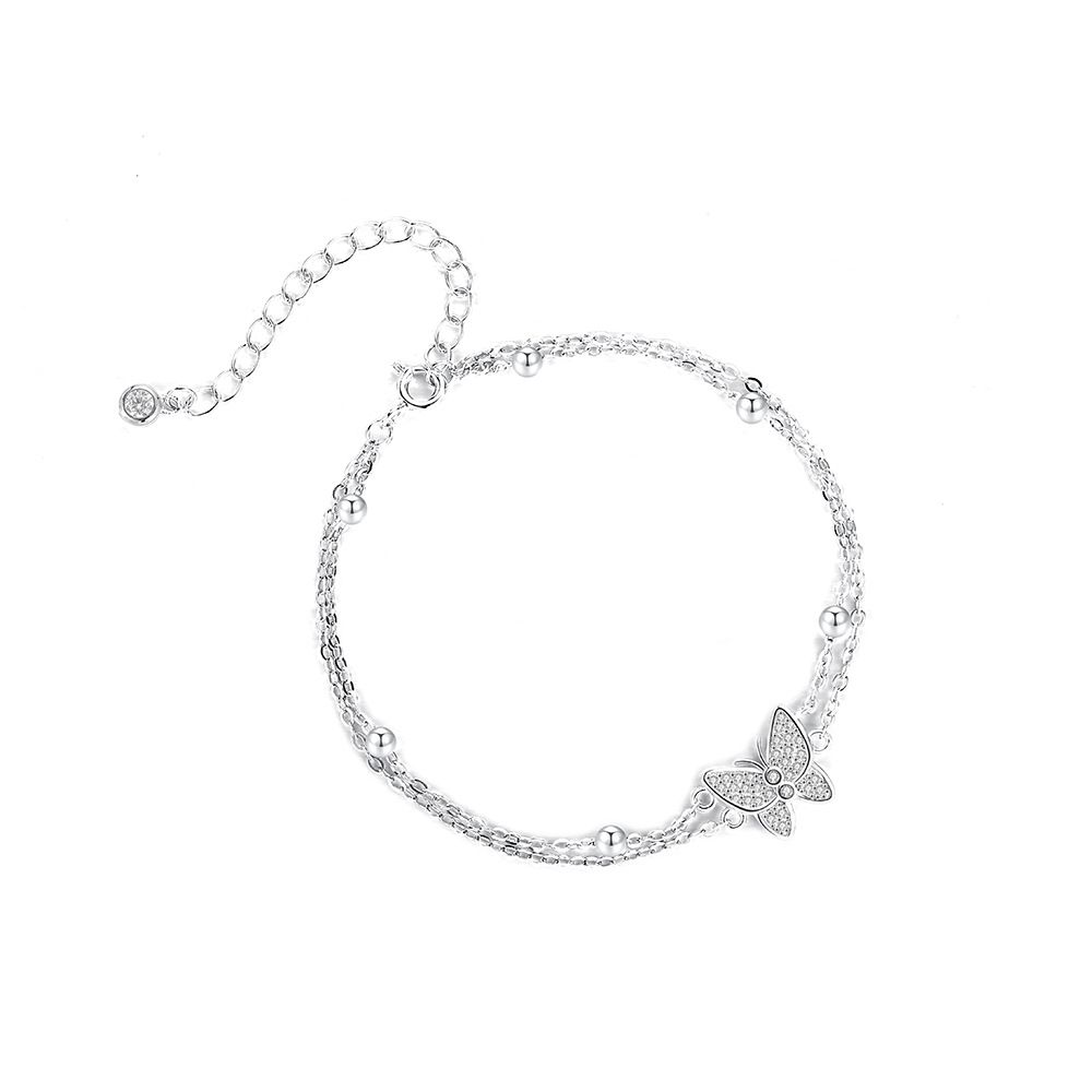 Butterfly Sparkle Layered Bracelet