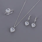 Pave Halo Heart Jewelry Set - Aventus