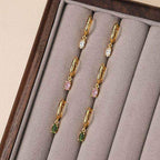 Colorful Oval Dangling Earring Set - Aventus