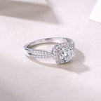 Cushion Halo Pave Ring - Aventus
