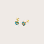 Mini Colorful Flower Stud Earrings