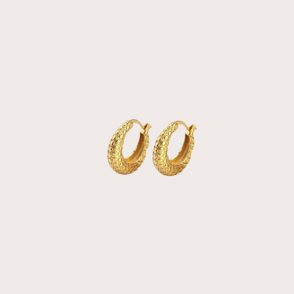 Rivet Huggie Hoop Earrings