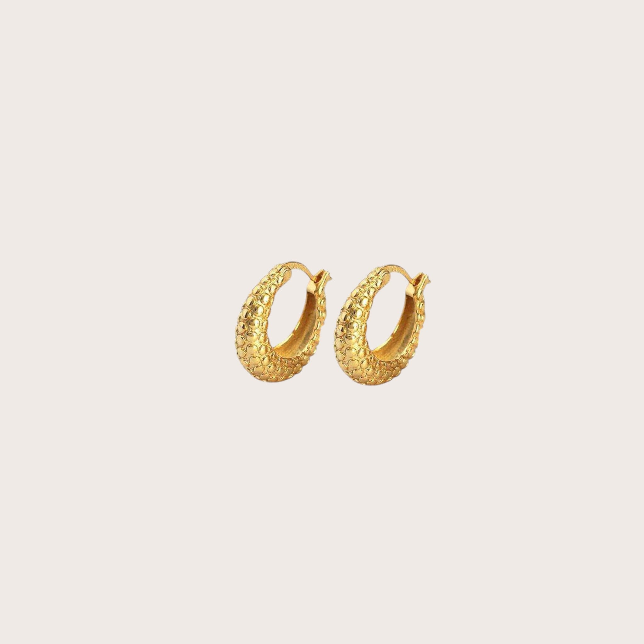 Rivet Huggie Hoop Earrings