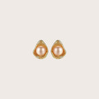 Natural Pearl Shell Stud Earrings