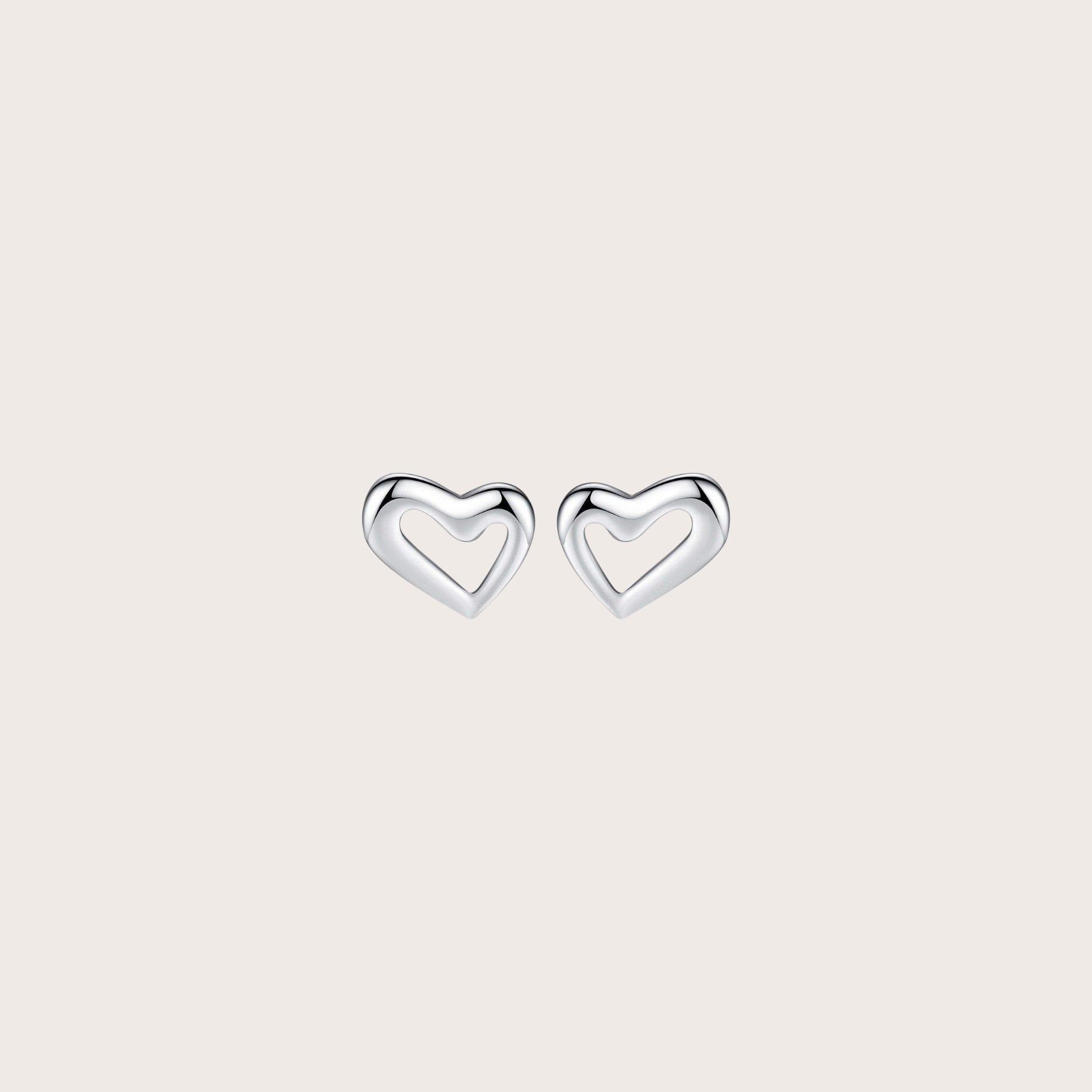 Hearted Stud Earrings
