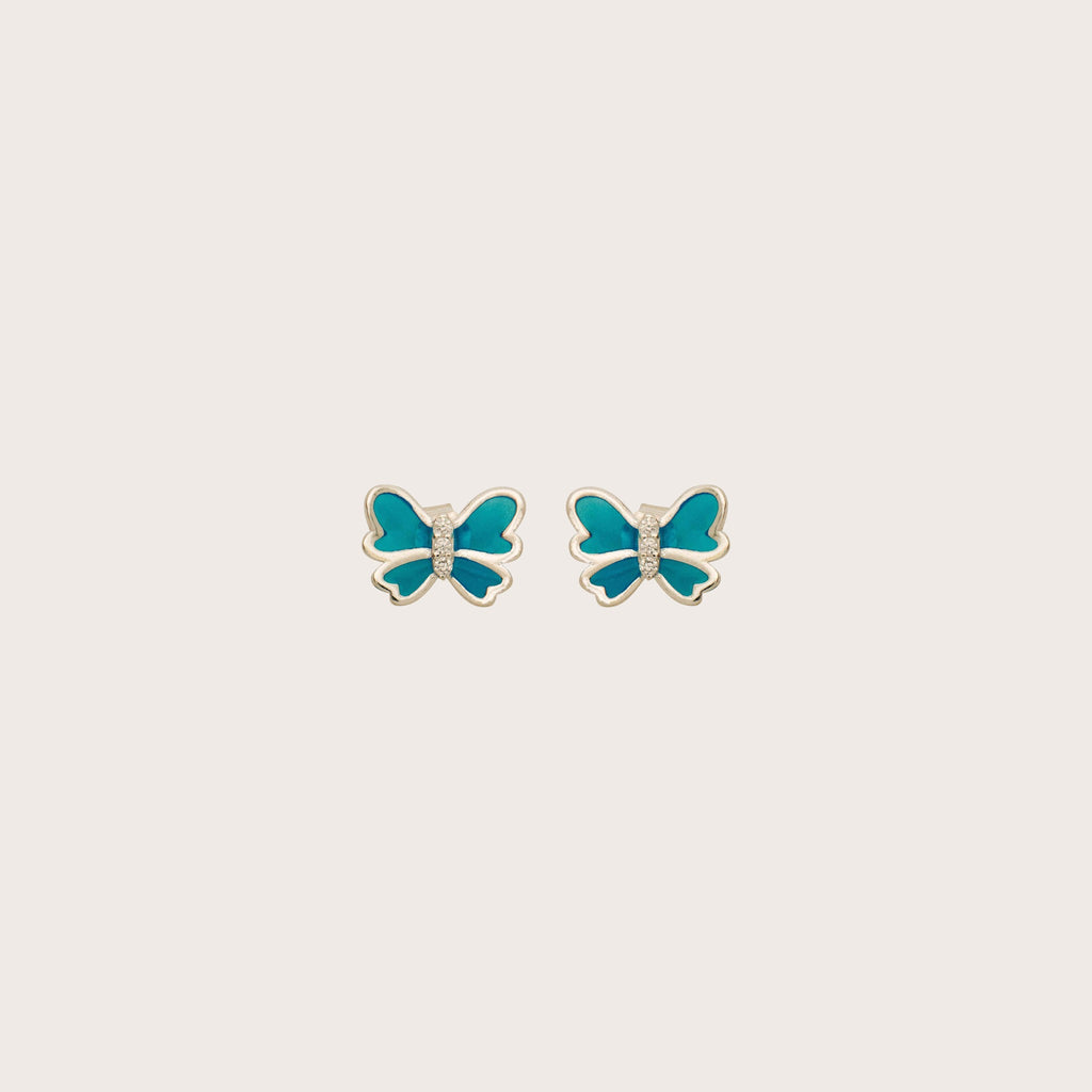 Pave Butterfly Stud Earrings