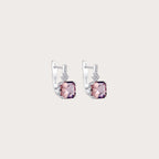 Morganite Squared Hoop Earrings