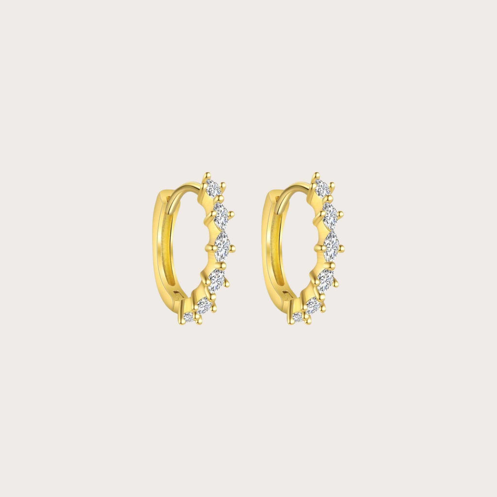 Diamond Oval Cut Hoop Earrings