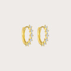 Diamond Oval Cut Hoop Earrings
