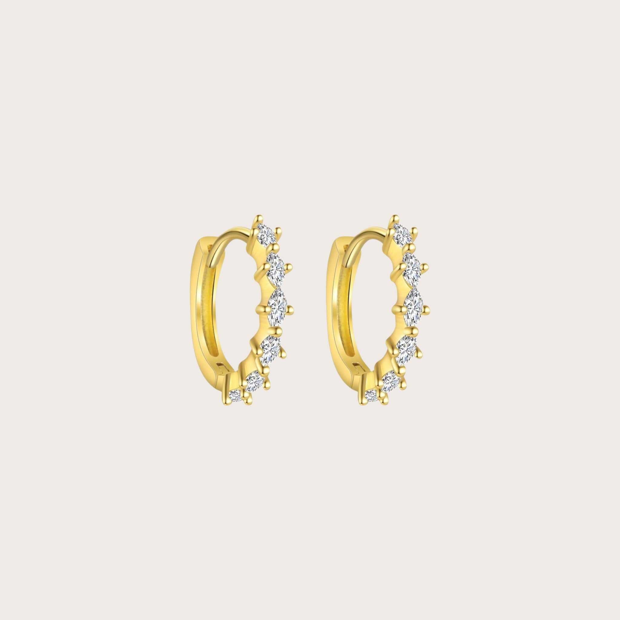 Diamond Oval Cut Hoop Earrings