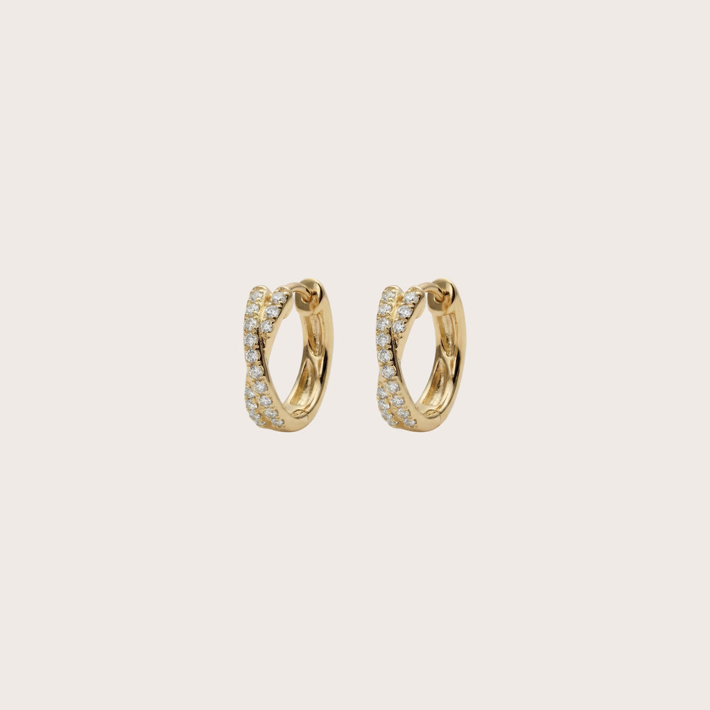 Diamond Embrace Hoop Earrings