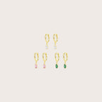 Colorful Oval Dangling Earring Set
