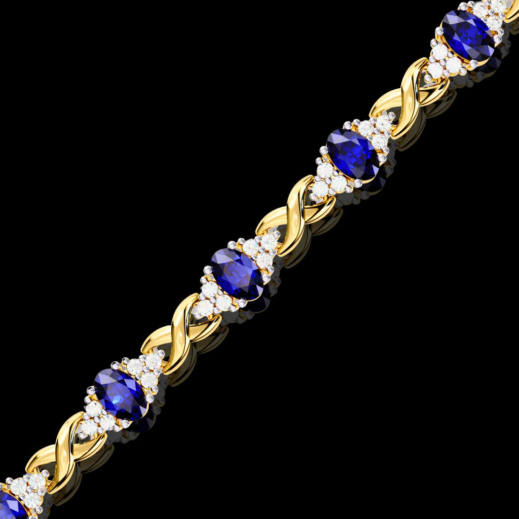 Luxury Yellow Gold Moissanite Diamond Bracelet – Handmade & Exclusive Aventus Design
