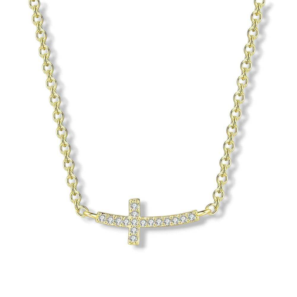 Smile Cross Strand Necklace - Aventus