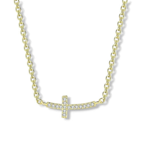 Smile Cross Strand Necklace - Aventus