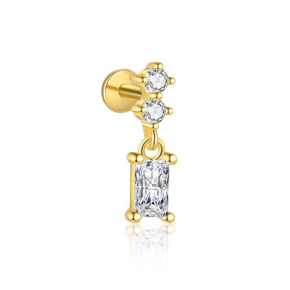 Dangling Rhombus Diamond Earring Set - Aventus