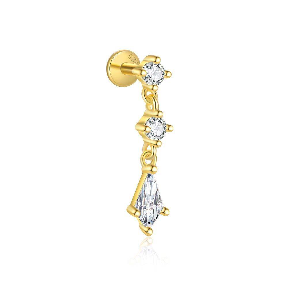 Dangling Rhombus Diamond Earring Set - Aventus