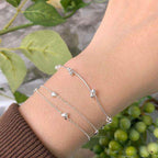 Dainty Heart Layered Bracelet - Aventus