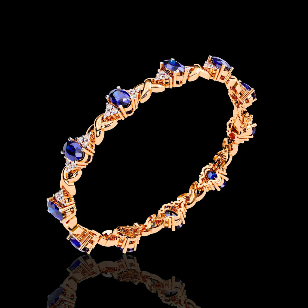 Luxury Yellow Gold Moissanite Diamond Bracelet – Handmade & Exclusive Aventus Design