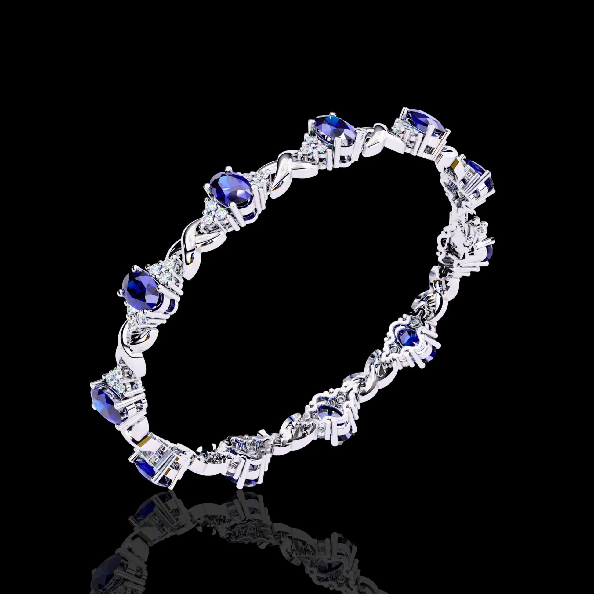 Luxury Yellow Gold Moissanite Diamond Bracelet – Handmade & Exclusive Aventus Design