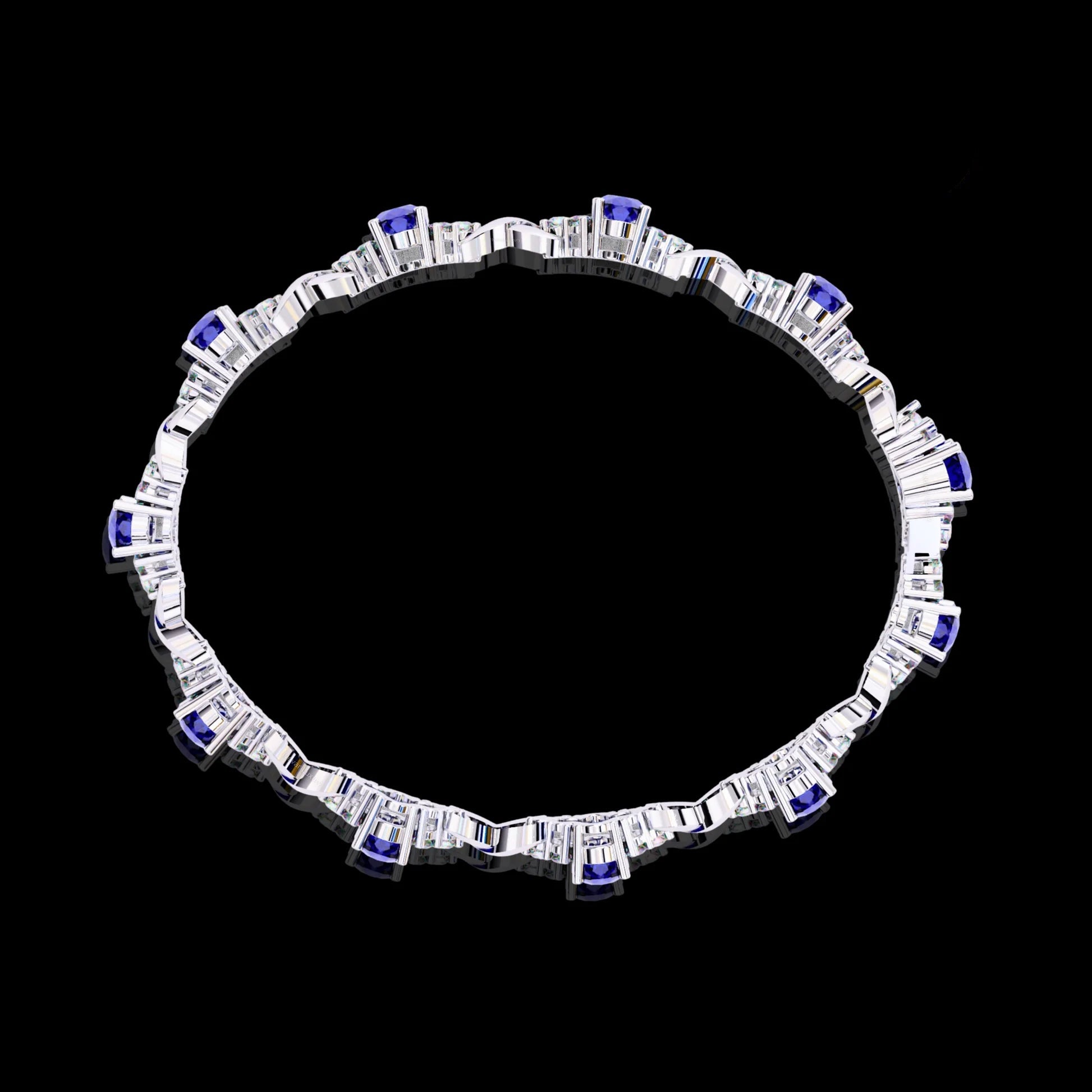 Luxury Yellow Gold Moissanite Diamond Bracelet – Handmade & Exclusive Aventus Design