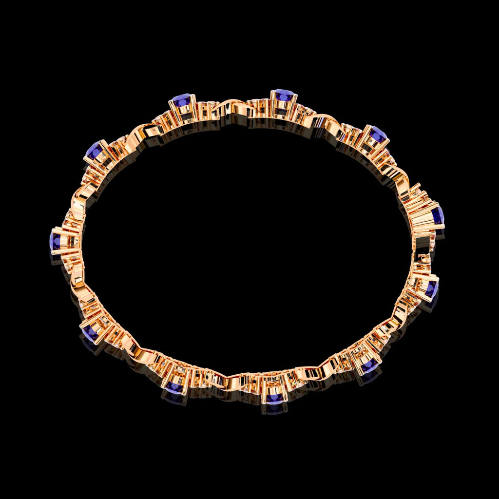 Luxury Yellow Gold Moissanite Diamond Bracelet – Handmade & Exclusive Aventus Design