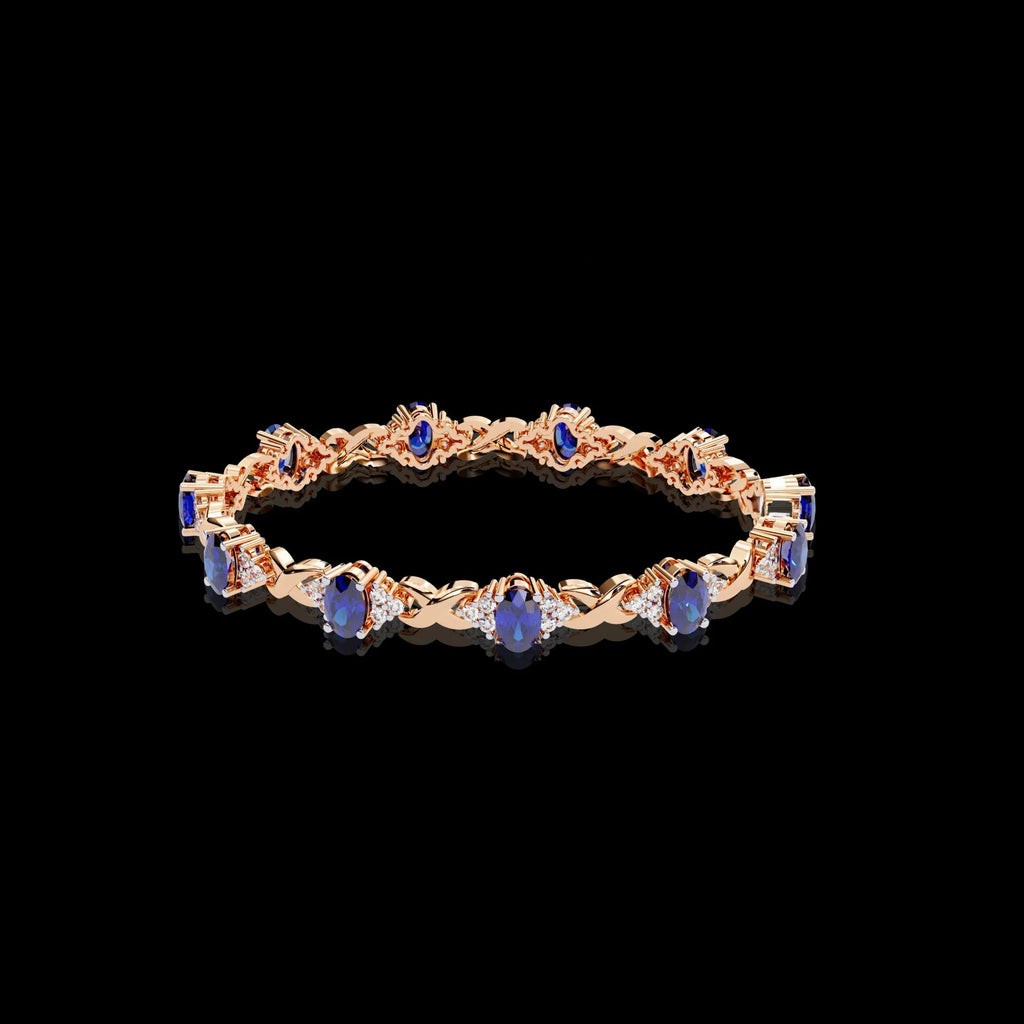 Luxury Yellow Gold Moissanite Diamond Bracelet – Handmade & Exclusive Aventus Design