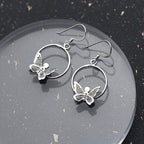 Dangling Butterfly Hoop Earrings - Aventus
