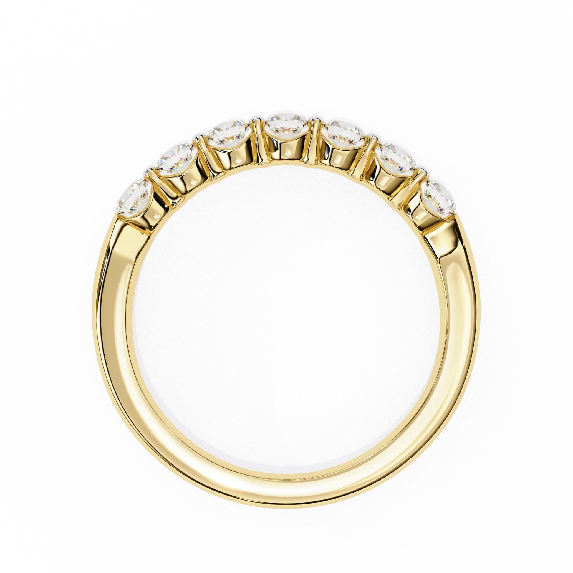 Moissanite Diamond Ring Curved Bridal Jewelry in Gold & Silver
