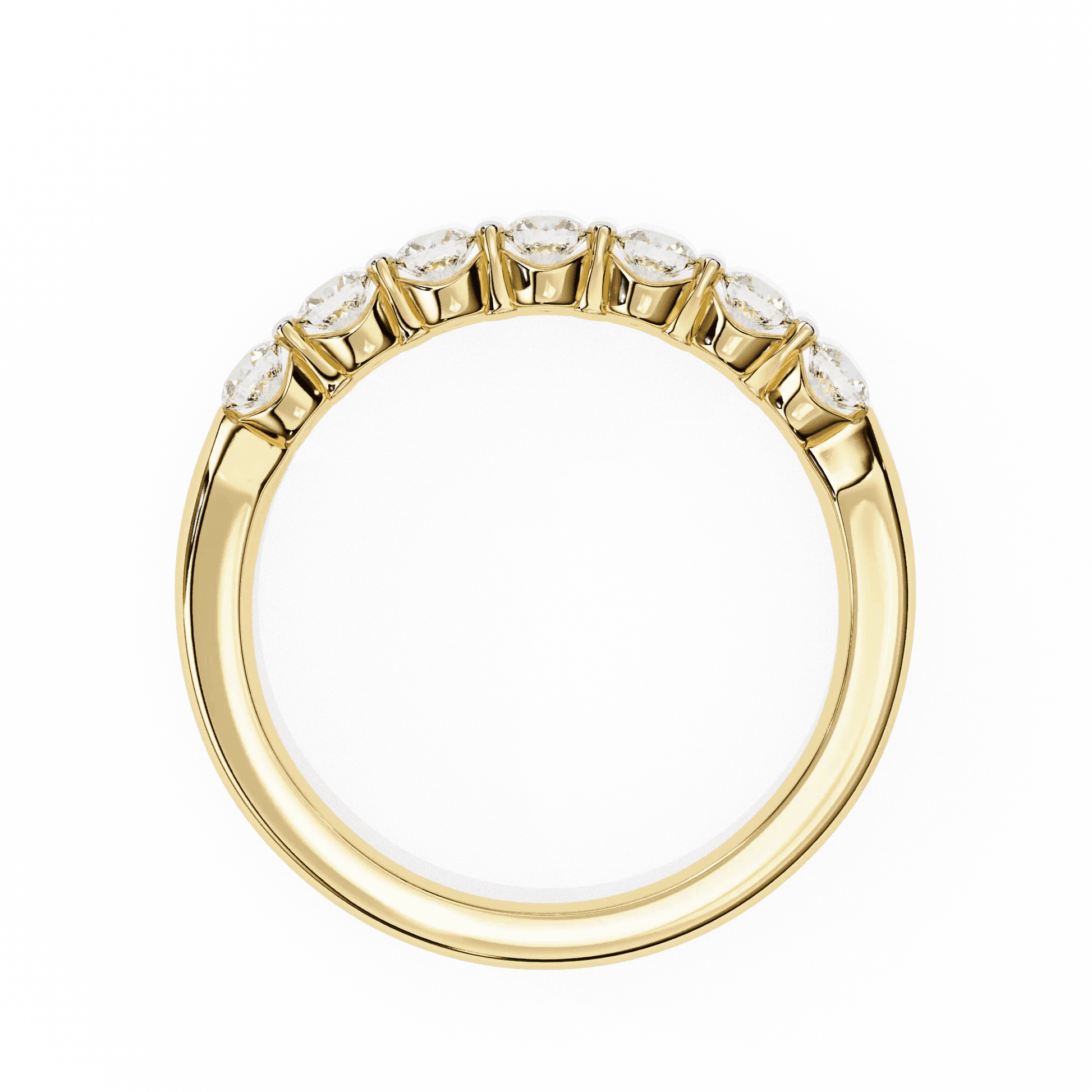 Moissanite Diamond Ring Curved Bridal Jewelry in Gold & Silver - Aventus