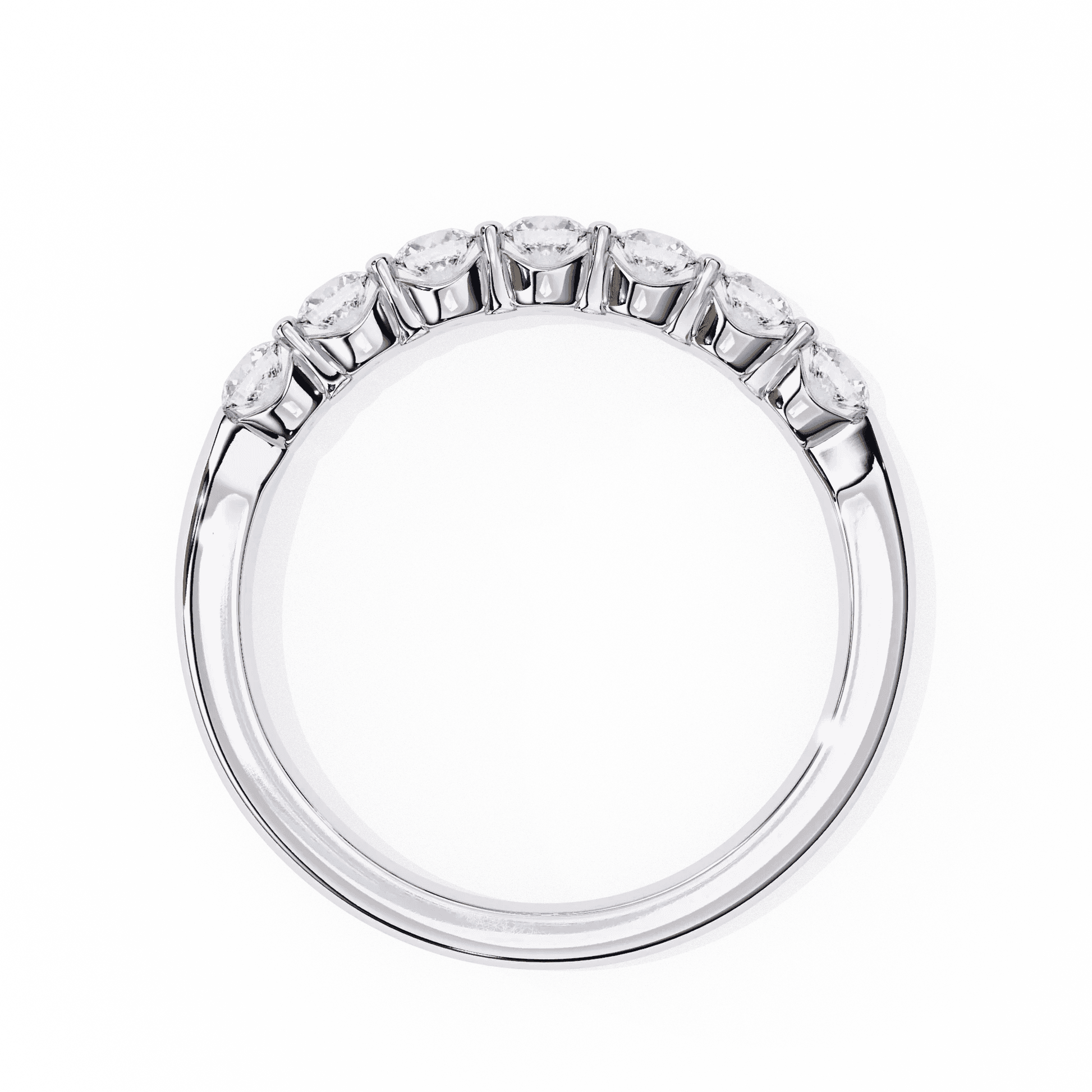 Moissanite Diamond Ring Curved Bridal Jewelry in Gold & Silver - Aventus