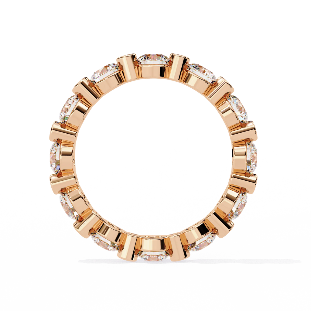Minimalist Diamond Ring Gold & Silver Band