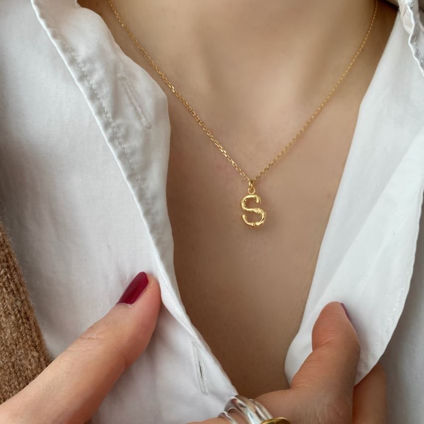 Letter Pendant Necklace