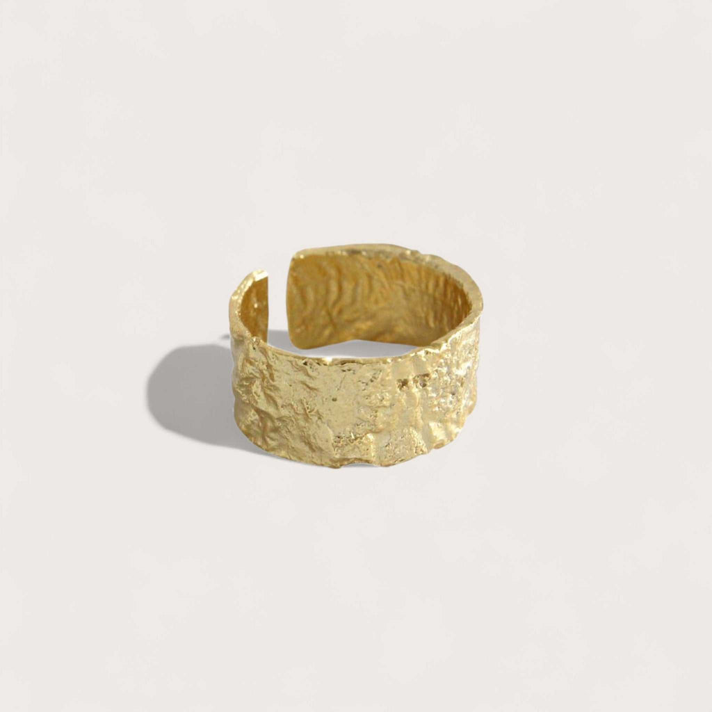 Patterend Wide Adjustable Ring