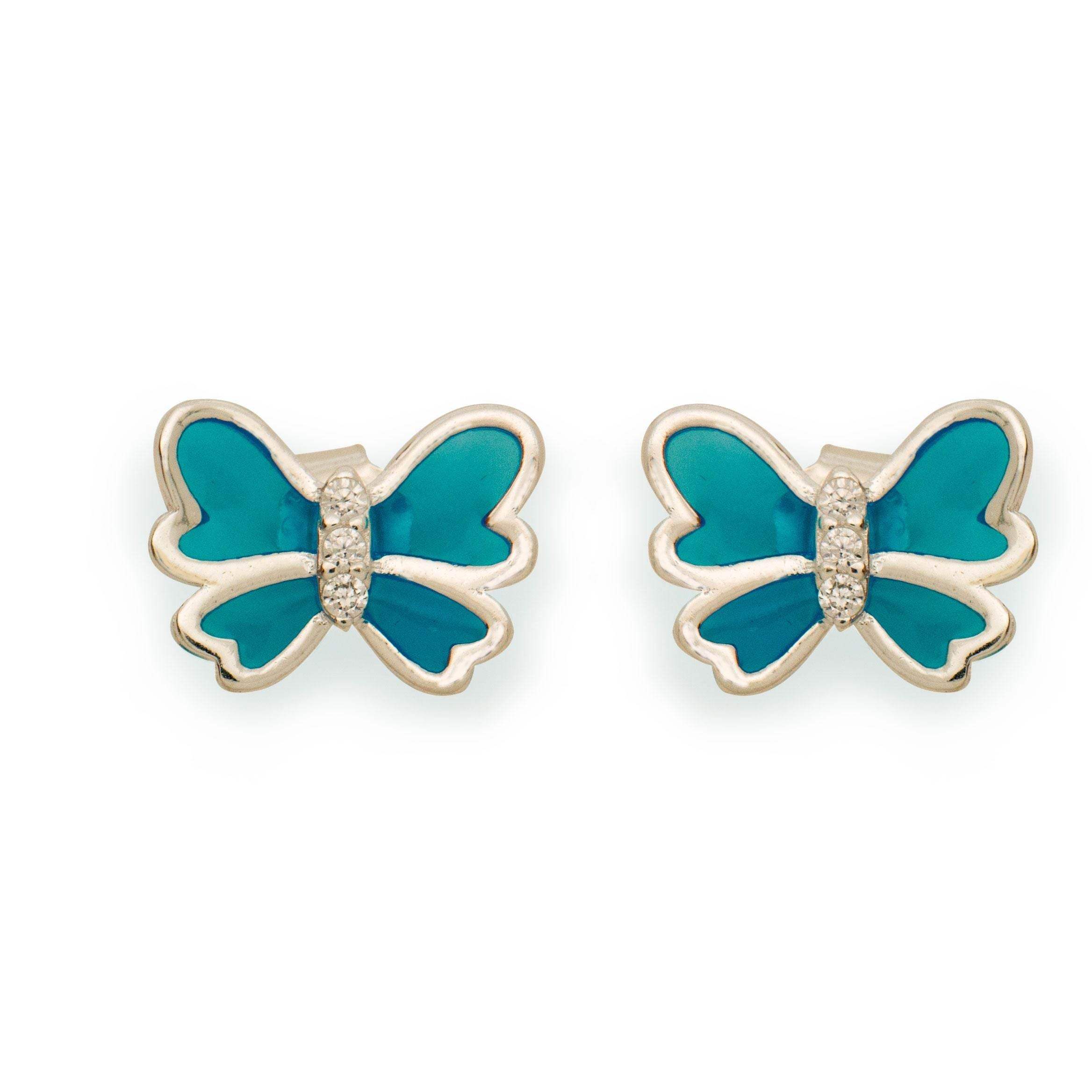 Pave Butterfly Stud Earrings - Aventus